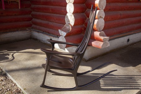 Кресло-качалка с узкой спинкой в стиле Sam Maloof