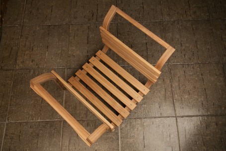 Дровница из массива ясеня