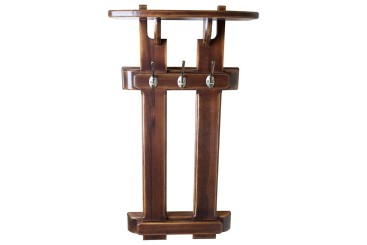 Настенная вешалка на 3 крючка с полкой