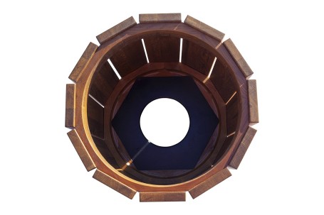 Большое деревянное кашпо 45см